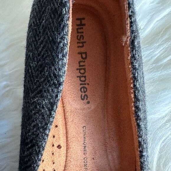 Hush Puppies cushioned comfort wedge style shoe, black/grey - Picture 4 of 10